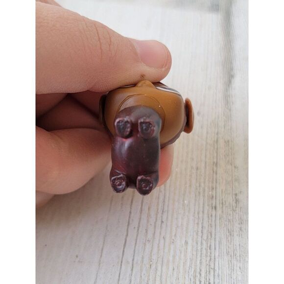 Mini pigtail brown puppy dog pet doll accessory toy figure - Picture 5 of 5